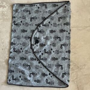 COSABELLA BLACK AND GRAY BUTTON FRONT LINGERIE BAG 9" X 13" - New without tag -